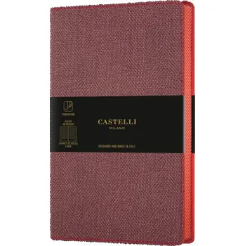 Zápisník Zápisník linkovaný Castelli Harris, vel. M, červený