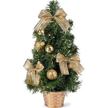 Vánoční dekorace Dommio vánoční stromek 30 cm zlatá