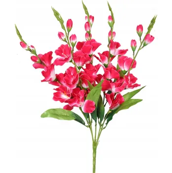 Obraz Kytice 5 růžovo-bílých gladiol 60 cm – Kompozice / Dekorace na hřbitov