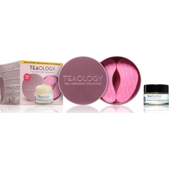 Péče o oční okolí Teaology Beauteaful Spa At Home Kit Eye Program Teaology Face Mask Reusable Silicone Eye Patches silikonové polštářky pod oči 2 ks + Teaology Kombucha Tea Revitilizing Eye Cream oční krém 15 ml