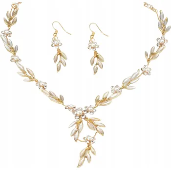 Náušnice SADA ŠPERKŮ svatba NÁUŠNICE NÁUŠNICE listy