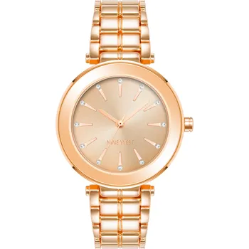 Hodinky Nine West dámské hodinky kulaté růžovo zlaté NW/3020RGRG