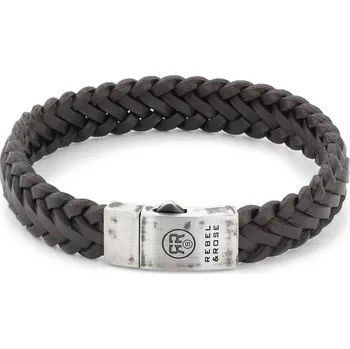 Náramek Rebel & Rose pánský náramek Braided Raw Matt Earth Velikost: M