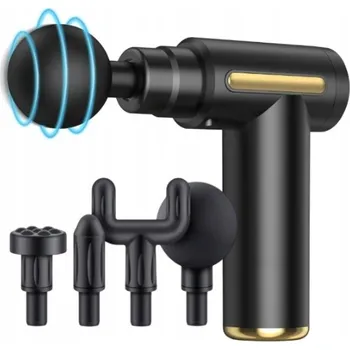 Masážní přístroj Masážní Přístroj na tělo Aptel DA297 akumulátorový černý 24 W, 4 hlavice, 6 rychlostí