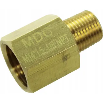 Fitinka MDC Vsuvka Redukce mosaz 1/8 NPT vnější závit na M14x1,5 vnitřní závit mosazný adaptér