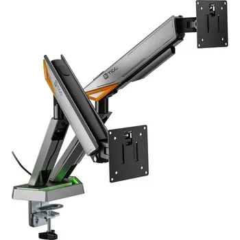 Počítač TIGO Phoenix Dual držák na dva monitory 17" - 38" šedá/černá