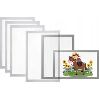 Obraz Rámeček Magnetický na fotografie Diamantové vyšívání Obrázky A4 Barva Stříbrná 10 Ks