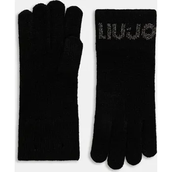 Rukavice Rukavice Liu Jo dámské, černá barva, 2F5021.M0300 99X, vel. ONE SIZE