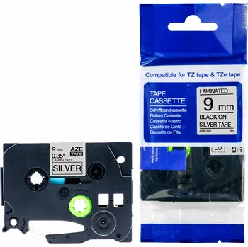 Pásek do tiskárny PÁSKA DO BROTHER STŘÍBRNÁ TZe-921 9mm TZ-921 TZ921