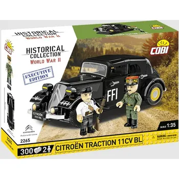 autíčko Citroen Traction 11CV 300 dílů 2 2 figurky - stavebnice 1:35 - COBI Citroen Traction 11 CV BL FFI Executive edition WWII - Model KIT