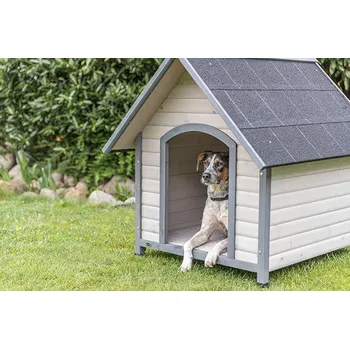 Bouda pro psa Natura bouda pro psa se sedlovou střechou, L: 96 x 105 x 112 cm, šedá