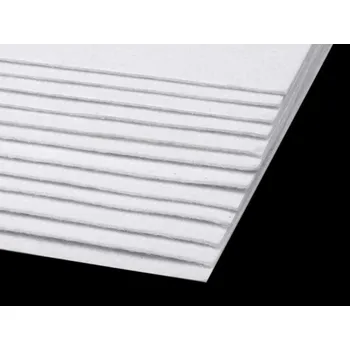 Jehla na filcování Látková dekorativní plsť / filc 20x30 cm Balení: 2 ks, Varianta: 1 (F31) bílá perlová - 8591149173615