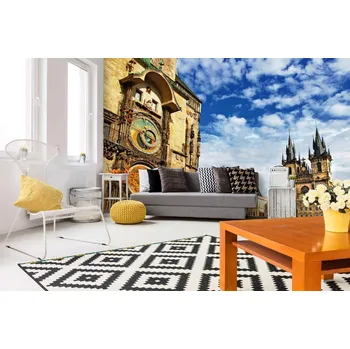 Fototapeta DIMEX | Samolepicí vliesová fototapeta na zeď Krásná Praha MA-5-1192 | 375 x 250 cm | vícebarevná, modrá, bílá, oranžová, hnědá, šedá + Samolepicí vliesová fototapeta na stěnu DIMEX Krásná Praha MA51192 v rozměru 375 x 250 cm