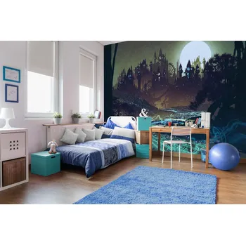 Fototapeta DIMEX | Samolepicí vliesová fototapeta na zeď Tajemná řeka MA-5-1276 | 375 x 250 cm | modrá, černá, hnědá + Samolepicí vliesová fototapeta na stěnu DIMEX Tajemná řeka MA51276 v rozměru 375 x 250 cm