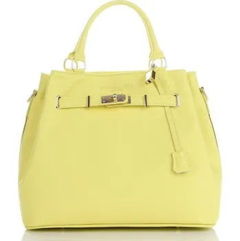 Kožené kabelka kufřík Vittoria Gotti limetková V366