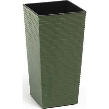 Lamela LAMELA, květináč FINEZIA ECO DLUTO vroubek 250 x 250 mm, zelený