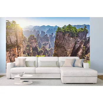 Fototapeta DIMEX | Samolepicí vliesová fototapeta na zeď Barevné útesy MA-5-1641 | 375 x 250 cm | zelená, modrá, hnědá + Samolepicí vliesová fototapeta na stěnu DIMEX Barevné útesy MA51641 v rozměru 375 x 250 cm