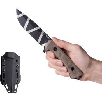 lovecký nůž P250 Sheath: Kydex Black, Blade: Ceracote Black CAMO, Handle: GRNPU Coyote