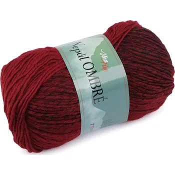 Příze Pletací příze Nepál ombré 100 g Balení: 1 ks, Varianta: 4 (7405) červená - 8594180815902