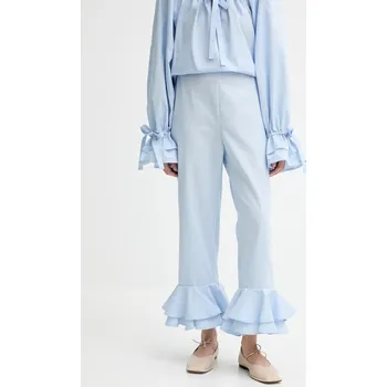 Pánské kalhoty Lněné kalhoty The Sleeper CHPT06P010N modrá 50X, vel. S