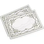 Prostírání textilní vyšívané 32x45 cm Balení: 2 ks, Varianta: 1 (30x43 cm) zelená - 8596475630917