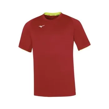 Mizuno Core Short Sleeve Tee Tričko XXL, červená / žlutá