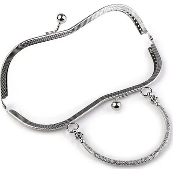 Rámeček na výrobu kabelky našívací Balení: 1 ks, Varianta: 2 nikl - 8591149023255