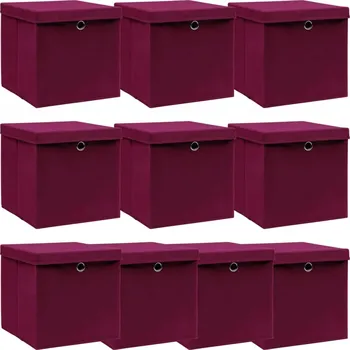 Úložný box Krabice s víkem v odstínech červené