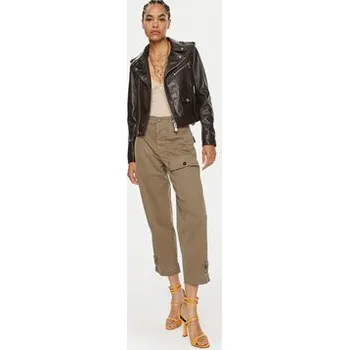 Dámské kalhoty Pinko Kalhoty z materiálu Globo 102042 A215 Hnědá Regular Fit 44