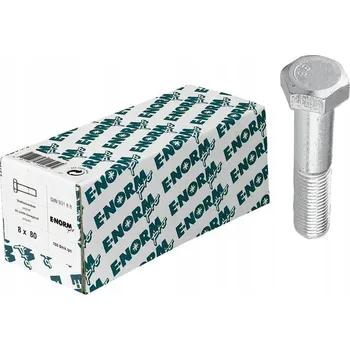 Šroub Šrouby se šestihrannou hlavou DIN 931-8.8 M8x80mm 100 Ks