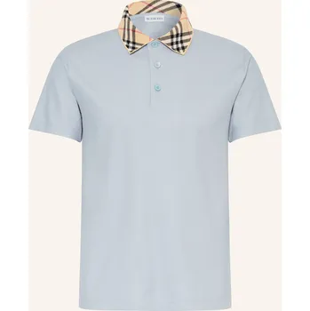 Pánské oblečení Burberry Pánská Polokošile Z Piké Slim Fit, černošedá, M