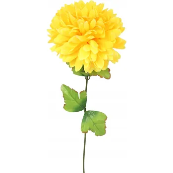 umělá květina Chryzantéma jednotlivý květ v žluté barvě