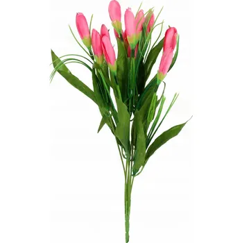 umělá květina Umělý Svazek Růžových Krokusů Dekorace 35cm UMĚLÉ KVĚTY JARNÍ
