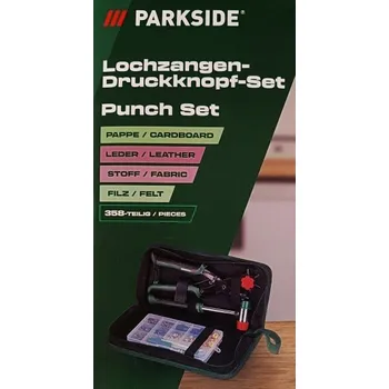 Kleště PARKSIDE Sada děrovacích kleští a patentních knoflíků 358dílů 216657