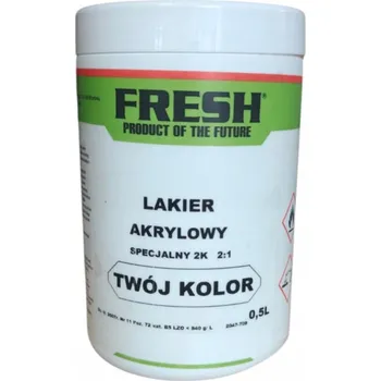 Lak na dřevo AKRYLOVÝ LAK FRESH SCANIA 1426508 BÍLÁ / RAL 9001 0,5L 2:1