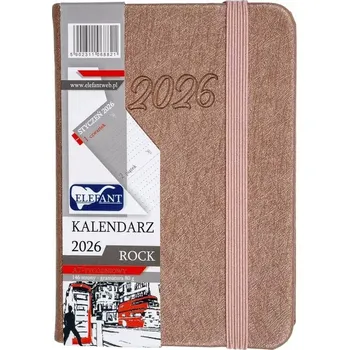Kalendář Kalendář 2026 A7 týdenní Rock - měděný