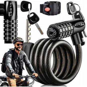 Zámek na kolo Zabezpečení kola lankem Alogy Zámek na kolo s kódem na kolo