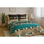 Bavlněné povlečení na 2 postele CIRCLES GREEN, zelené Rozměr povlečení: 2 ks 70 x 90 cm | 2 ks 140 x 200 cm, 140x200 / 70x90 cm