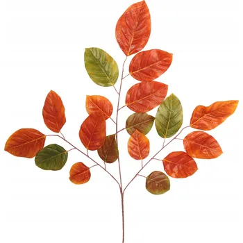 umělá květina LIST VĚTVIČKA TROJITÁ PODZIMNÍ 70CM DEKORACE