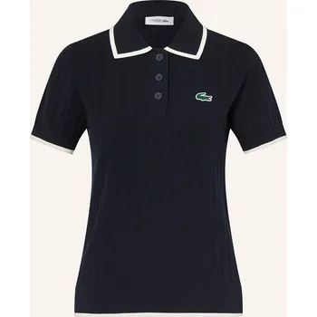 Dámská košile Lacoste Dámská Funkční Polokošile, tmavě modrá / bílá, 34