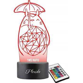 Lampička LAMPKA na SKLE Můj soused Totoro 3D LED RGB + DÁLKOVÝ OVLADAČ 16 BAREV