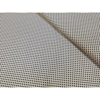 Bavlněná česká látka šíře 150cm - modrý puntík 2mm na bílé (50cm)