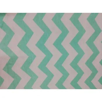 Bavlněná česká látka šíře 160cm - chevron menthol-bílý (50cm)