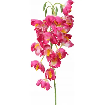 umělá květina Větev orchideje Větvička 84 cm TMAVĚ RŮŽOVÁ DOPLNĚK PRO ARANŽMÁ