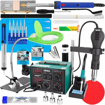 Páječka SADA HORKOVZDUŠNÁ PÁJECÍ STANICE 2v1 YIHUA 852D++ + SVÁŘEČKA PLASTŮ v4