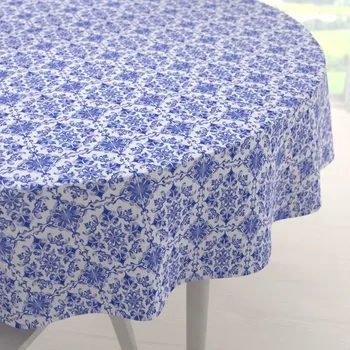 ubrus Teflonový kulatý ubrus TF-118 Modro-bílý vzor Maroko Ø 40 cm