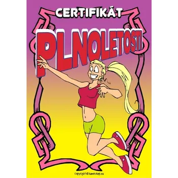 Žertovný předmět Certifikát plnoletosti (sexy bloncka)
