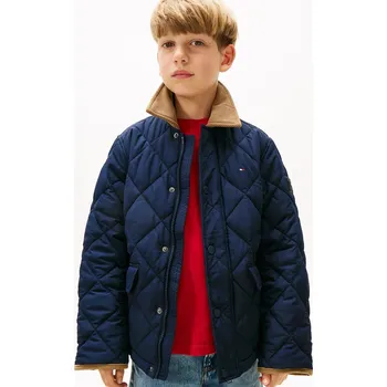 Chlapecká bunda Dětská bunda Tommy Hilfiger tmavomodrá barva, KB0KB09814 KB0KB09814.9BYA 59X, vel. 176