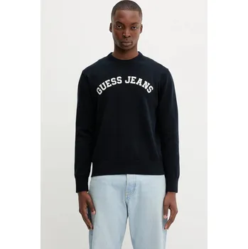 Pánský svetr Bavlněný svetr Guess Jeans pánský, tmavomodrá barva, M5YR18 Z3HM1 M5YR18.Z3HM1 59X, vel. XXL