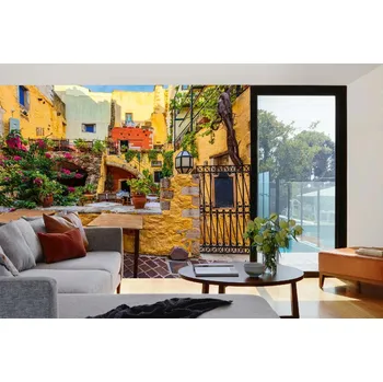 Fototapeta DIMEX | Samolepicí vliesová fototapeta na zeď Letní krajina MA-5-0736 | 375 x 250 cm | zelená, žlutá, hnědá + Samolepicí vliesová fototapeta na stěnu DIMEX Letní krajina MA50736 v rozměru 375 x 250 cm